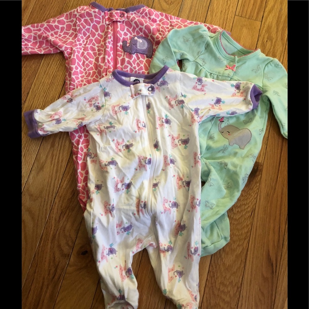 Trio of Footie Pajamas